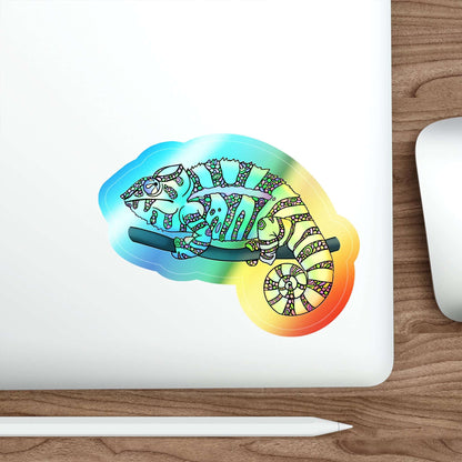 Chameleon Holographic Die-cut Sticker Paper products Printify   