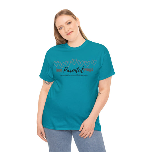 Spread Love and Comfort: "Free Parental Hugs" Shirt T-Shirt Printify Tropical Blue S 