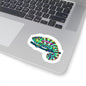 chameleon Kiss-Cut Sticker Paper products Printify 3" × 3" White 