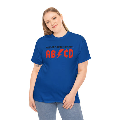 Rocking Kindergarten in Style: "AB/CD Kindergarten Rocks" T-Shirt T-Shirt Printify   