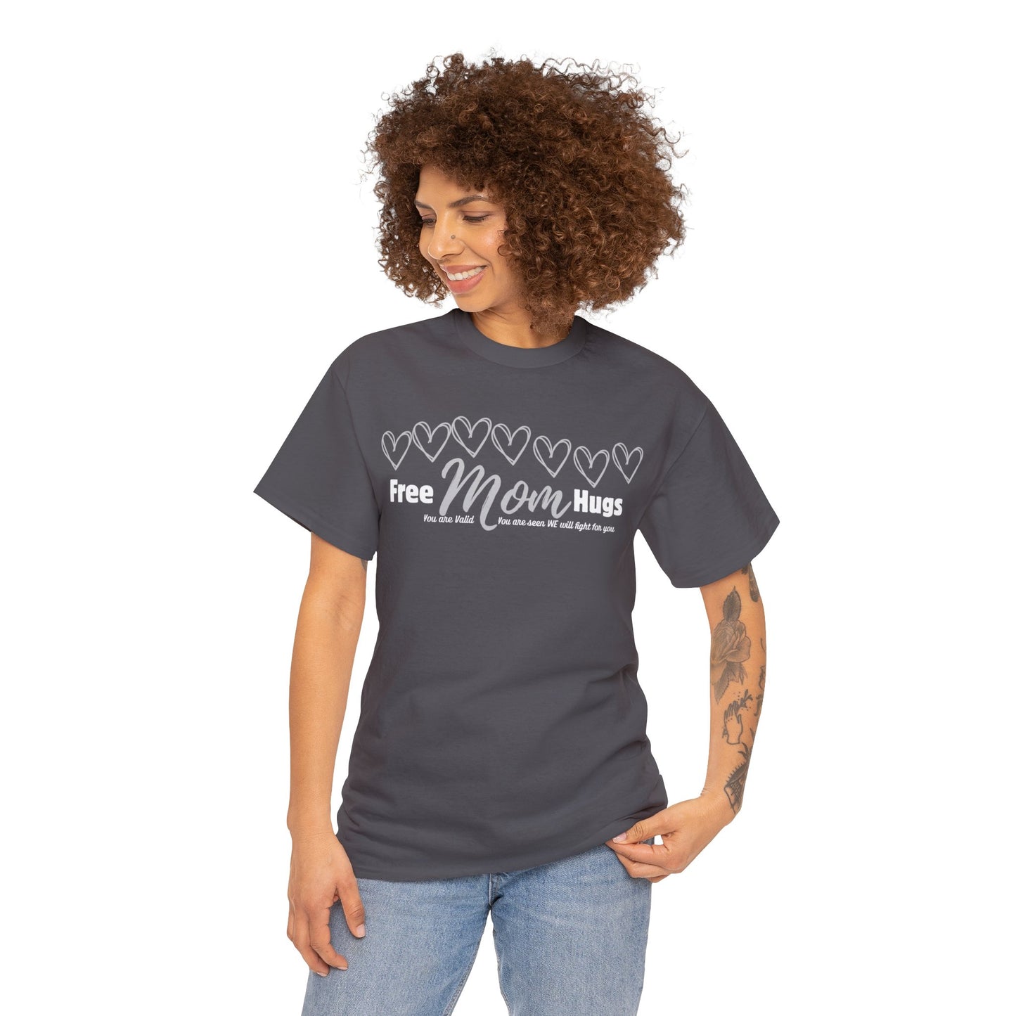 Spread Love and Acceptance: "Free Mom Hugs" Shirt light on Dark T-Shirt Printify   