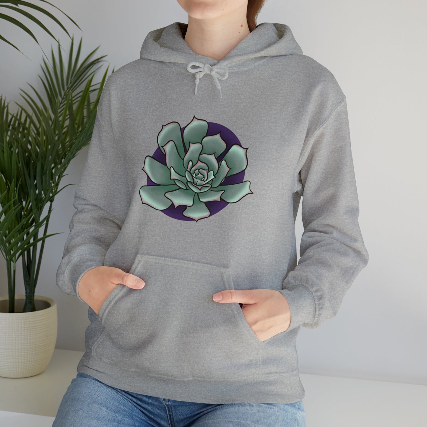 succulent Unisex Heavy Blend™ Hooded Sweatshirt Hoodie Printify   