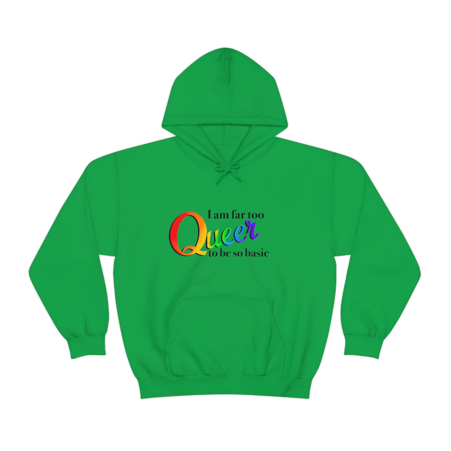 Far too queer Pride Unisex Heavy Blend™ Hooded Sweatshirt Hoodie Printify   