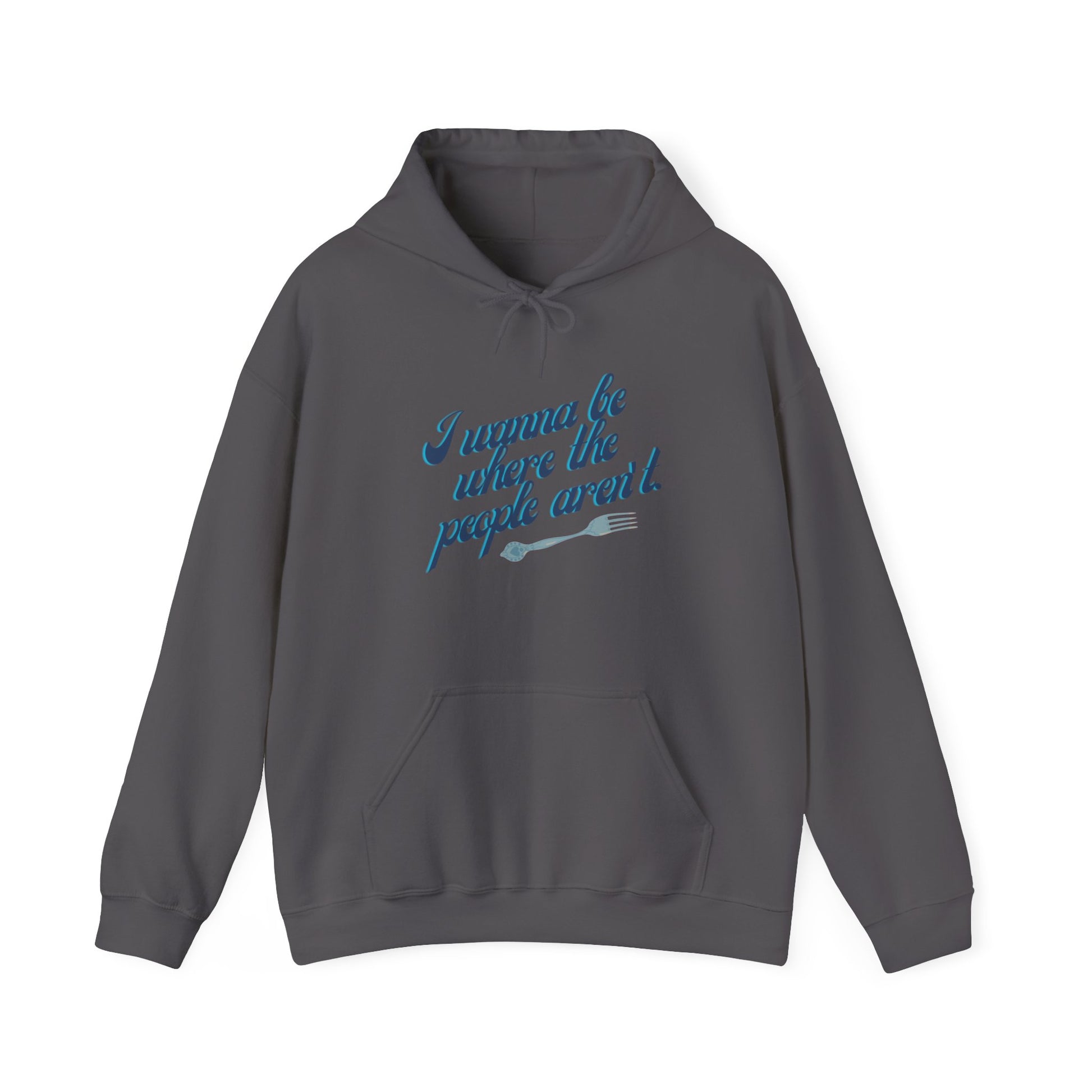 Embrace Your Introverted Side: "I Wanna Be Where the People Aren't" Hoodie Hoodie Printify   