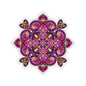 Pink Mandala Kiss-Cut Sticker Paper products Printify 3" × 3" Transparent 