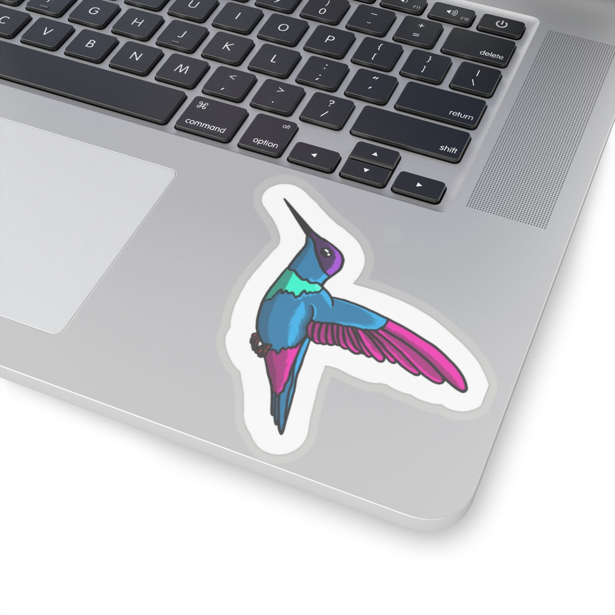 Hummingbird Kiss-Cut Sticker Paper products Printify 4" × 4" Transparent 