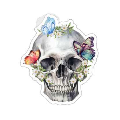 Butterfly and skulls Kiss-Cut Sticker