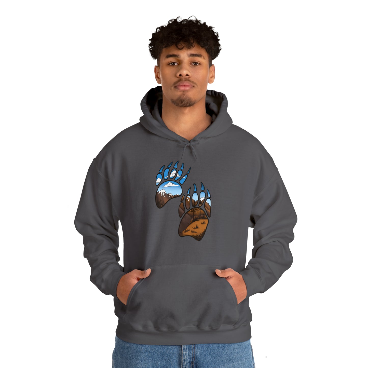 bear paws Unisex Heavy Blend™ Hooded Sweatshirt Hoodie Printify   