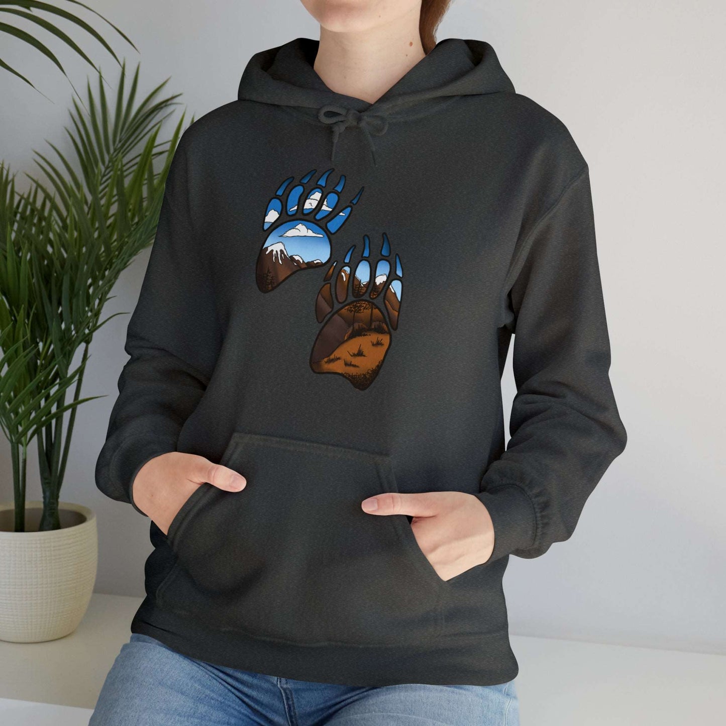 bear paws Unisex Heavy Blend™ Hooded Sweatshirt Hoodie Printify   