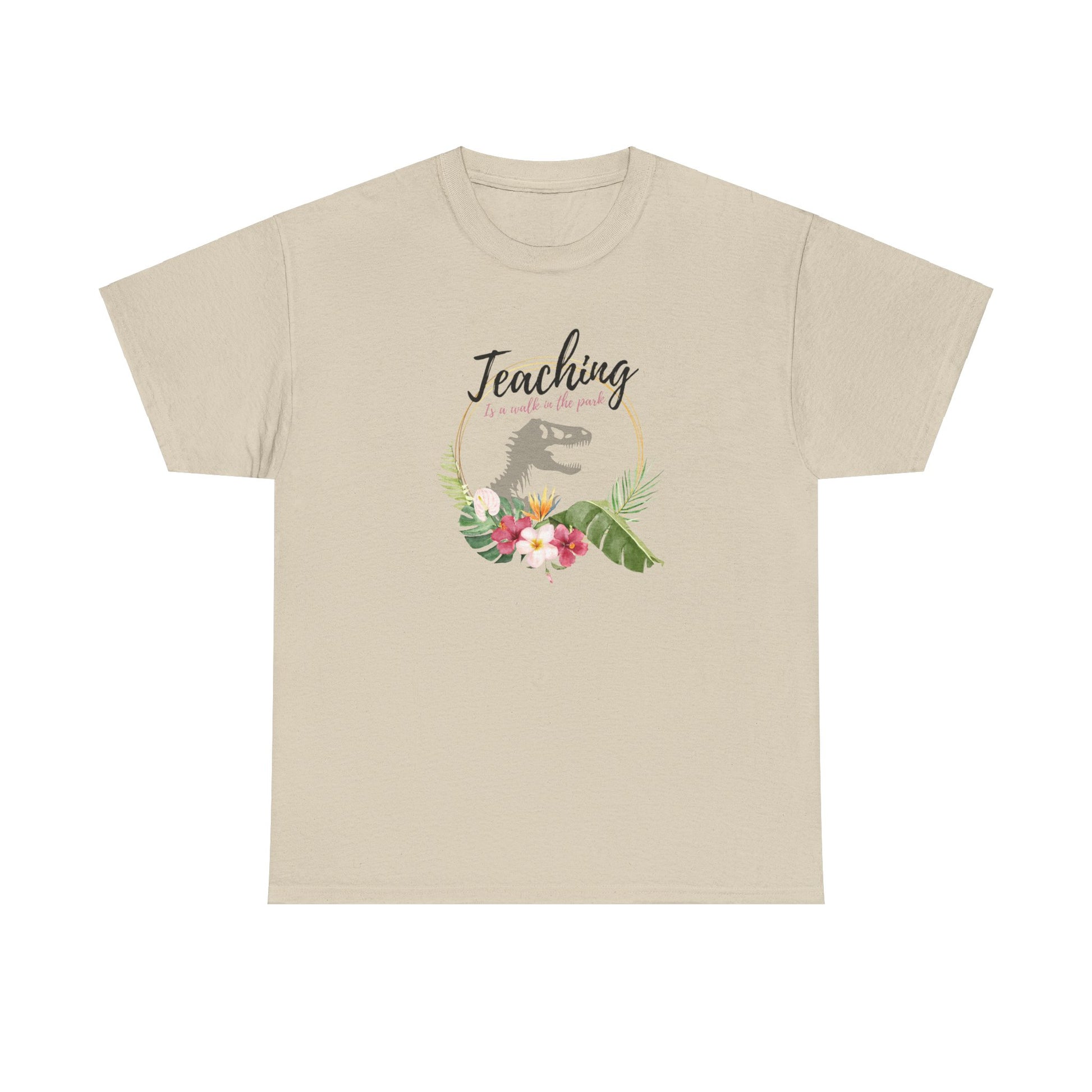 Teaching is a walk in the park Unisex Heavy Cotton Tee T-Shirt Printify   