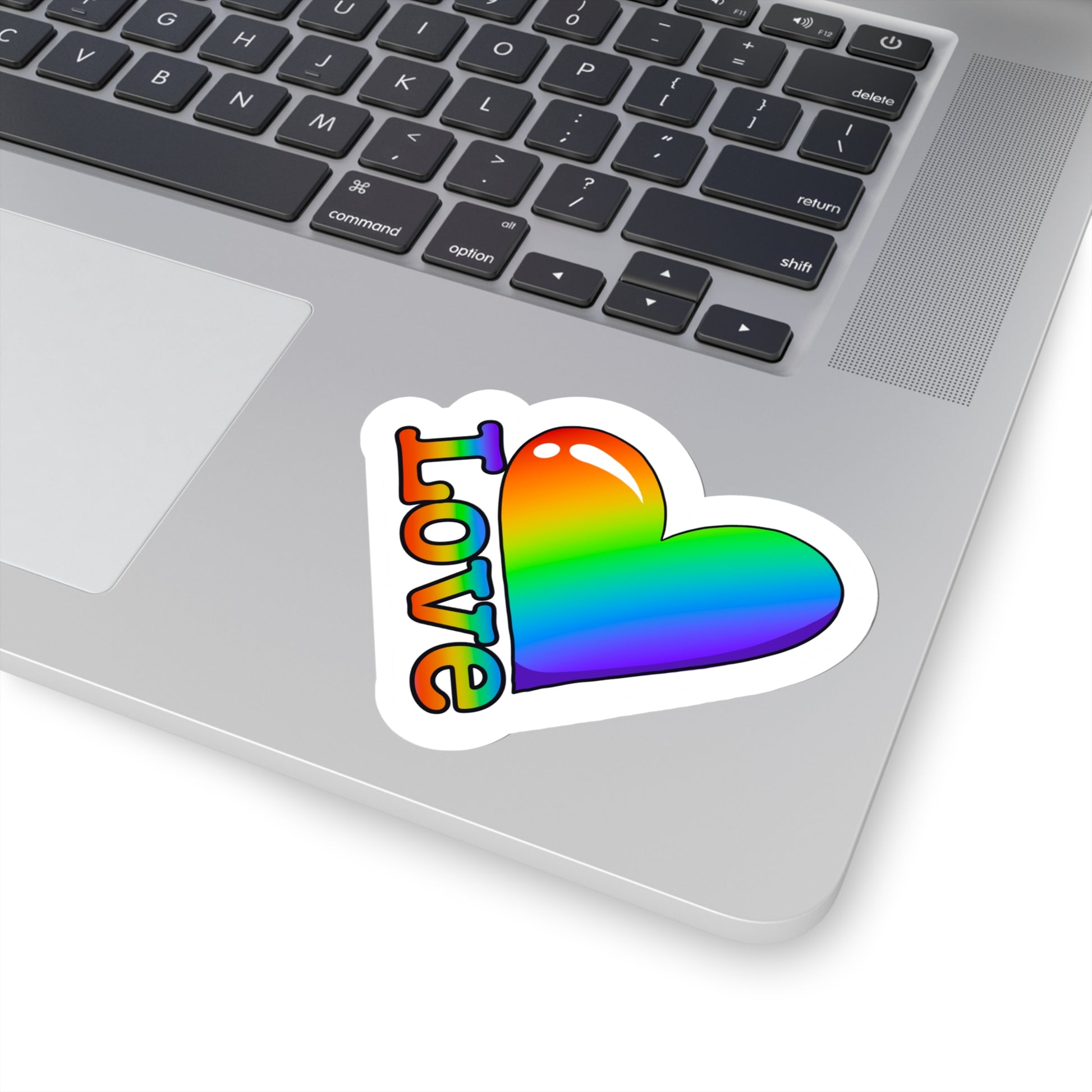 Pride love rainbow Kiss-Cut Sticker Paper products Printify   