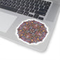 Deep color spooky skull mandala Kiss-Cut Sticker Paper products Printify 4" × 4" Transparent 