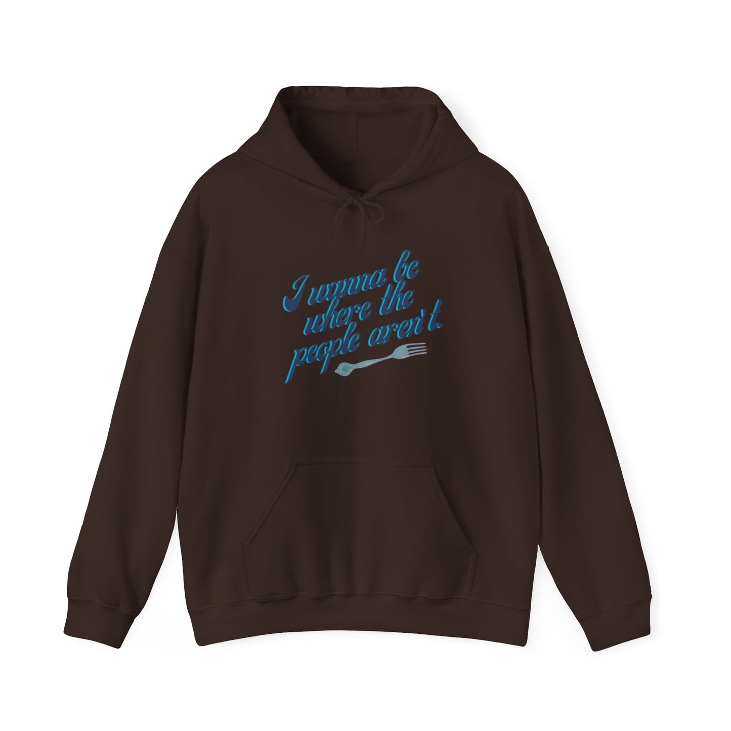 Embrace Your Introverted Side: "I Wanna Be Where the People Aren't" Hoodie Hoodie Printify   