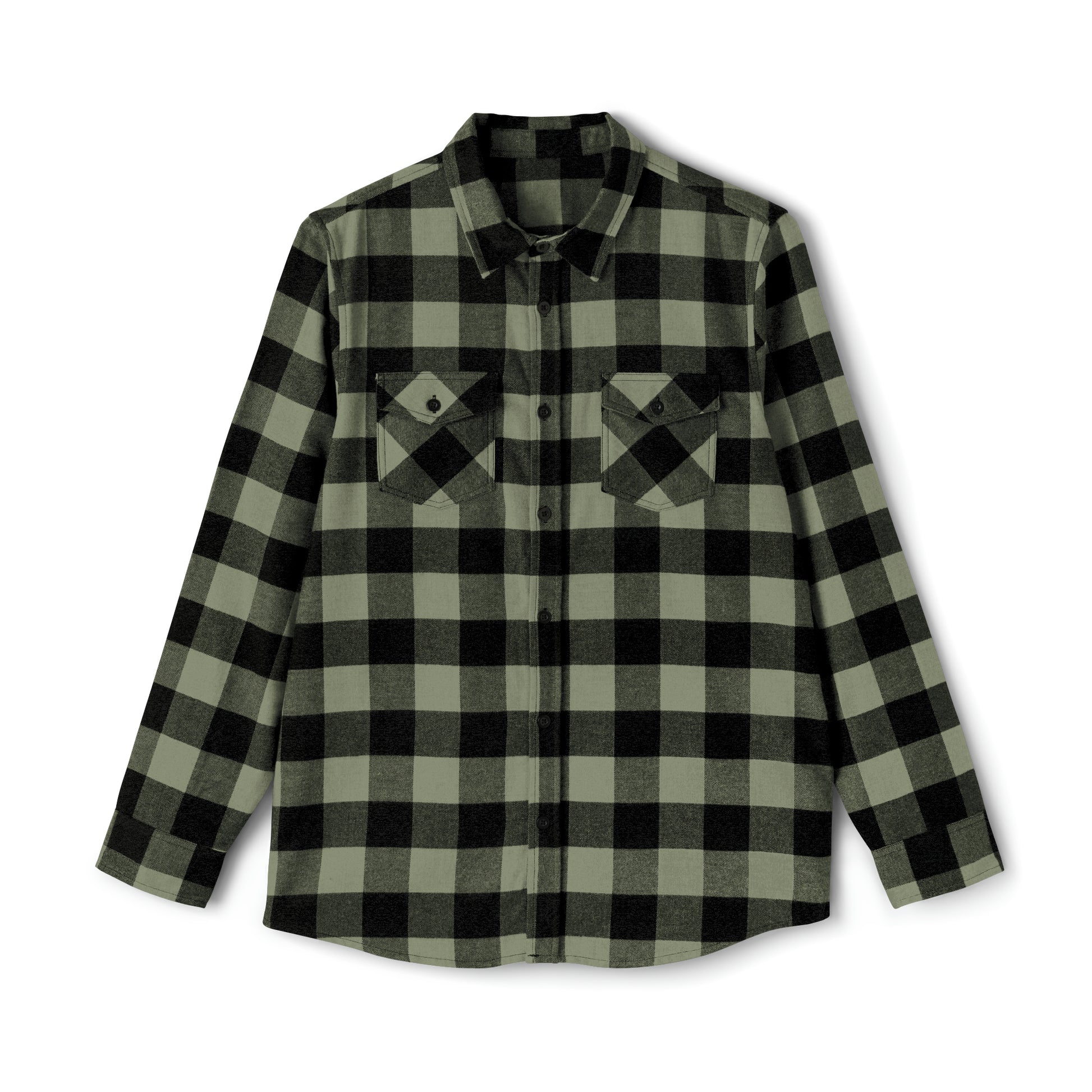 Skull and flowers flannel Long-sleeve Printify   