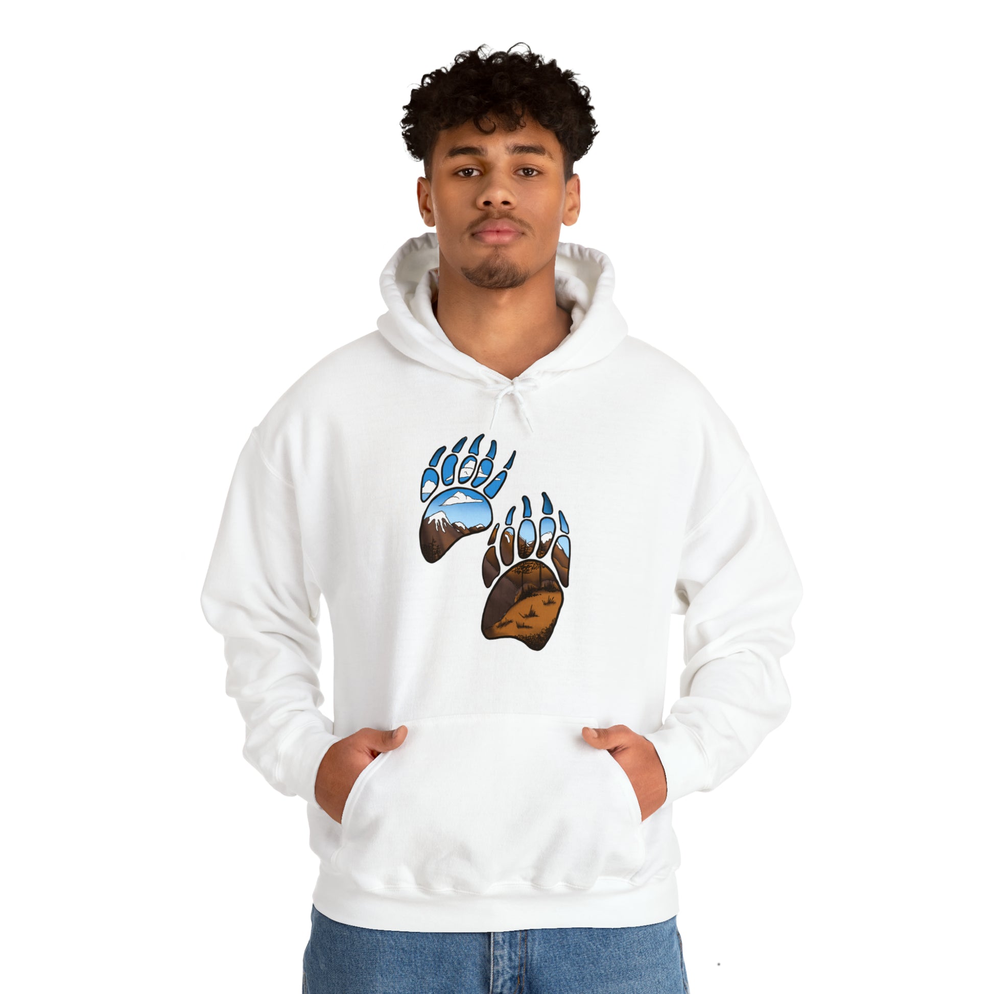 bear paws Unisex Heavy Blend™ Hooded Sweatshirt Hoodie Printify   