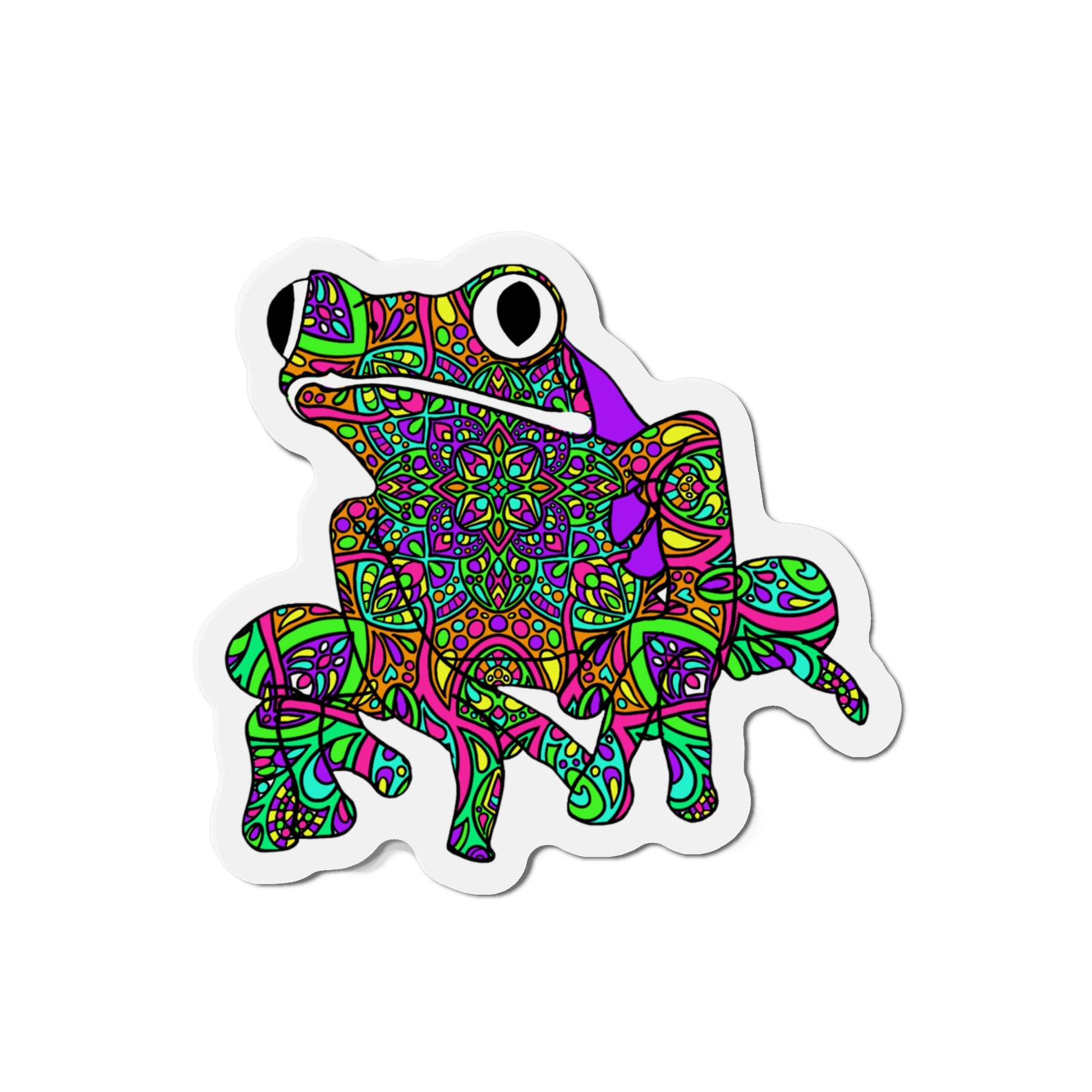 Frog Kiss-Cut Magnet Home Decor Printify   