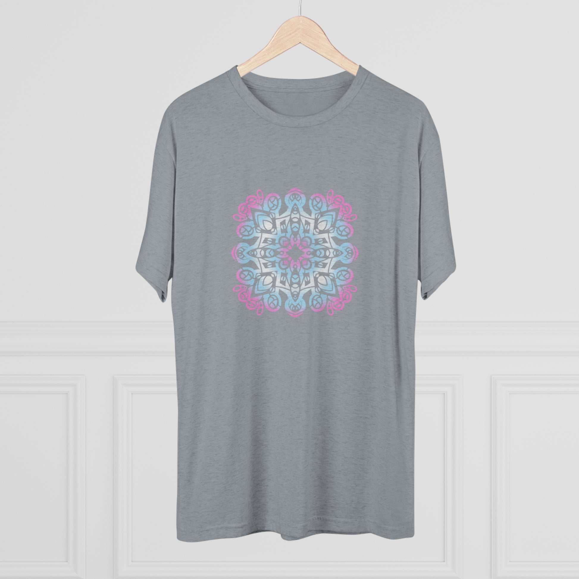 Trans pride Mandala Unisex Tri-Blend Crew Tee T-Shirt Printify   