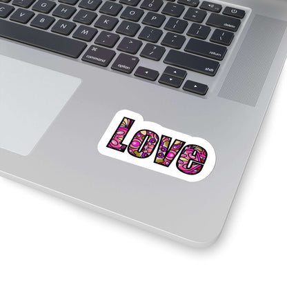 Colorful Love Kiss-Cut Sticker Paper products Printify   