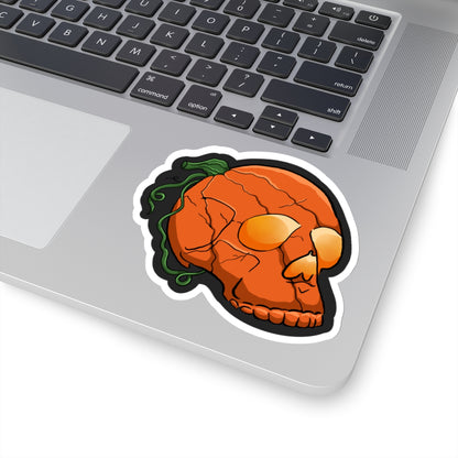 Jack - o - Lantern skull Kiss-Cut Sticker Paper products Printify   