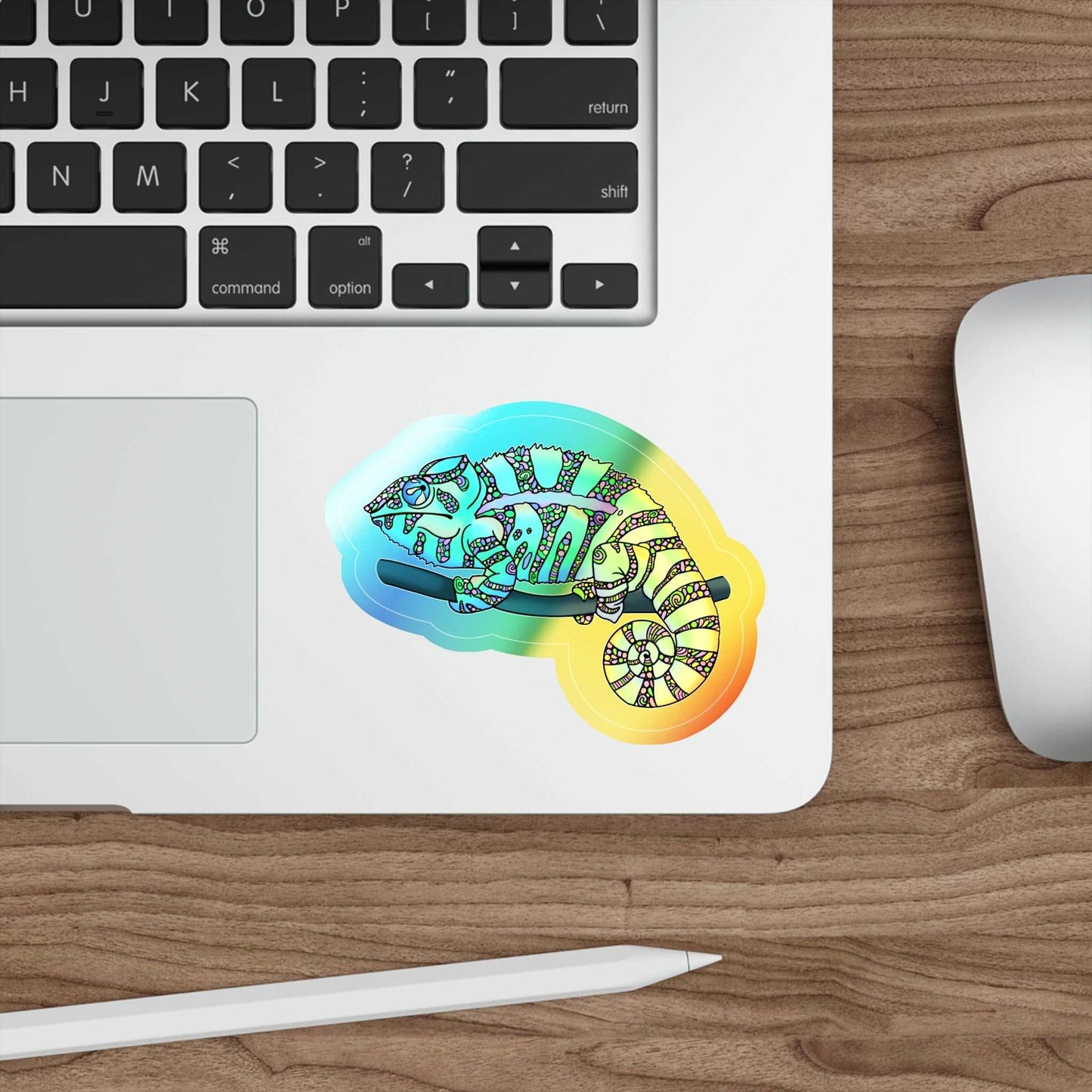 Chameleon Holographic Die-cut Sticker Paper products Printify   