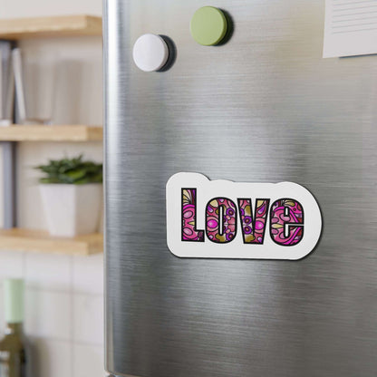 Colorful Love Die-Cut Magnet Home Decor Printify   