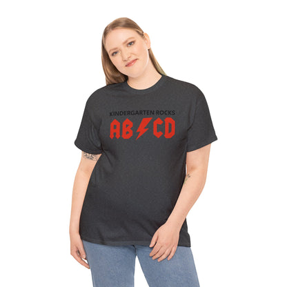 Rocking Kindergarten in Style: "AB/CD Kindergarten Rocks" T-Shirt T-Shirt Printify   