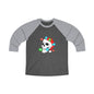 Festive Skull Unisex Tri-Blend 3\4 Raglan Tee Long-sleeve Printify Premium Heather / Vintage Black S 