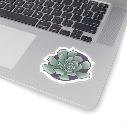 Succulent Kiss-Cut Sticker Paper products Printify 3" × 3" Transparent 