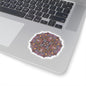 Deep color spooky skull mandala Kiss-Cut Sticker Paper products Printify 3" × 3" Transparent 