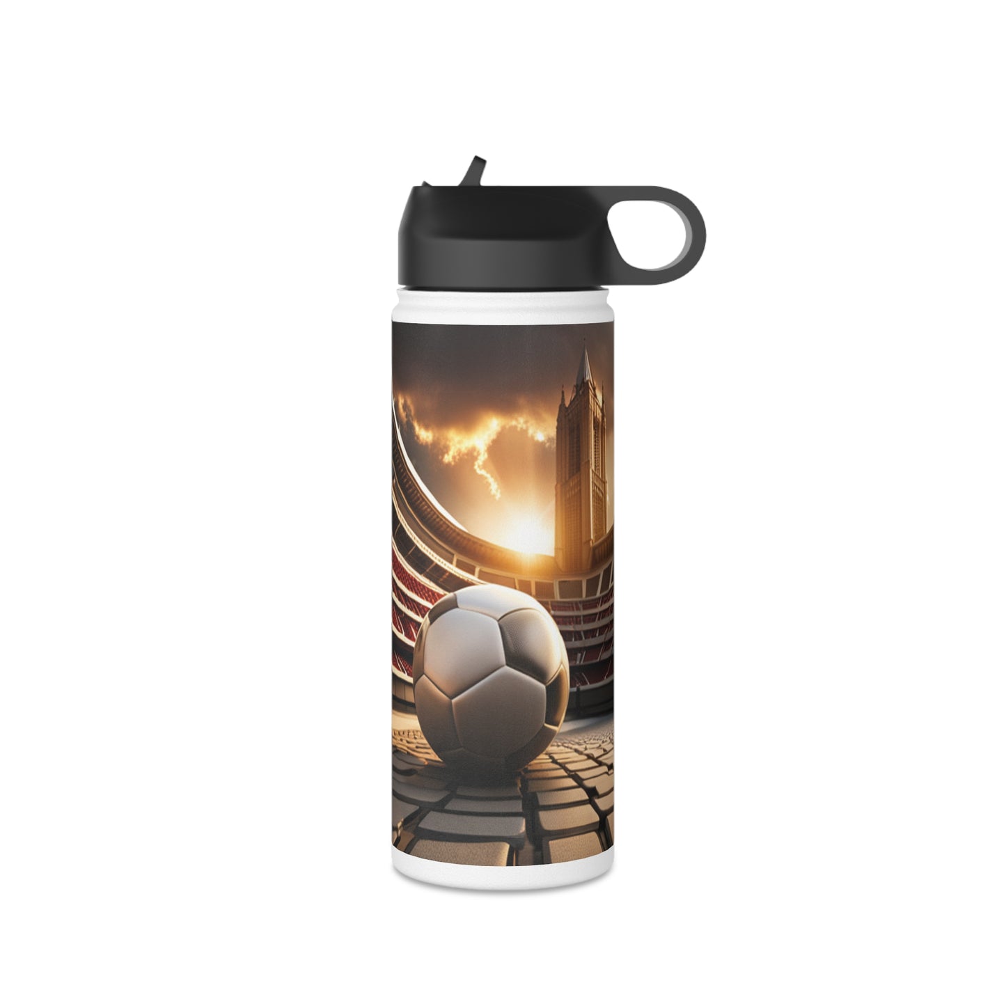 Soccer Stainless Steel Water Bottle, Standard Lid Mug Printify   