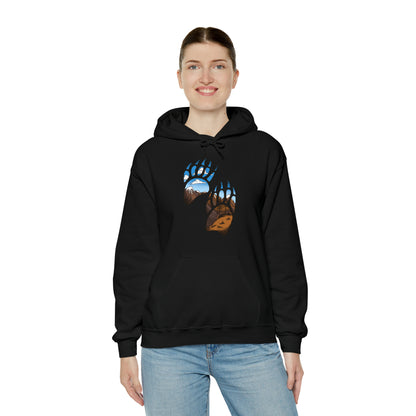 bear paws Unisex Heavy Blend™ Hooded Sweatshirt Hoodie Printify   