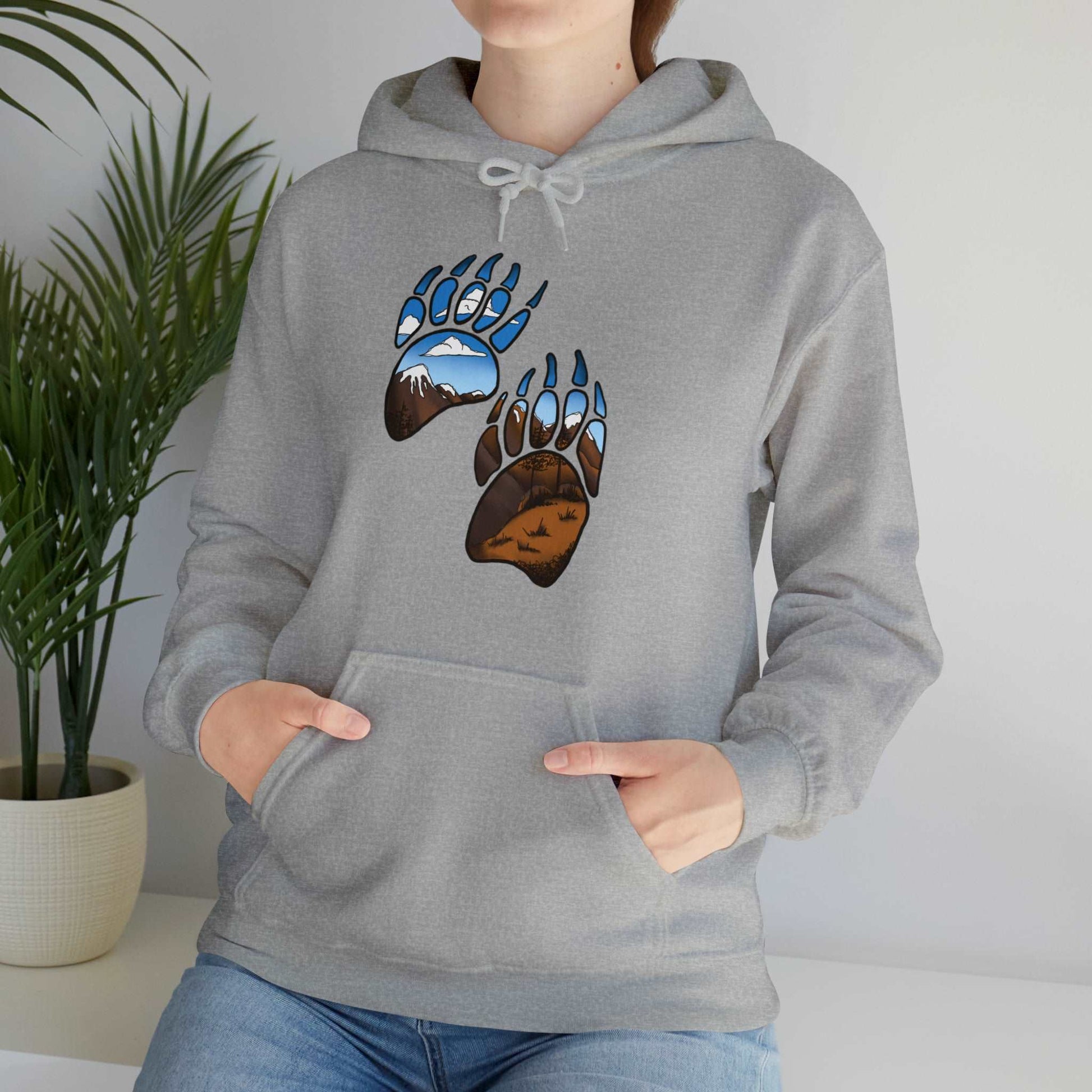 bear paws Unisex Heavy Blend™ Hooded Sweatshirt Hoodie Printify   