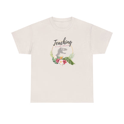 Teaching is a walk in the park Unisex Heavy Cotton Tee T-Shirt Printify   