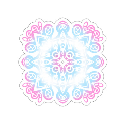 Trans pride mandala Kiss-Cut Sticker Paper products Printify   