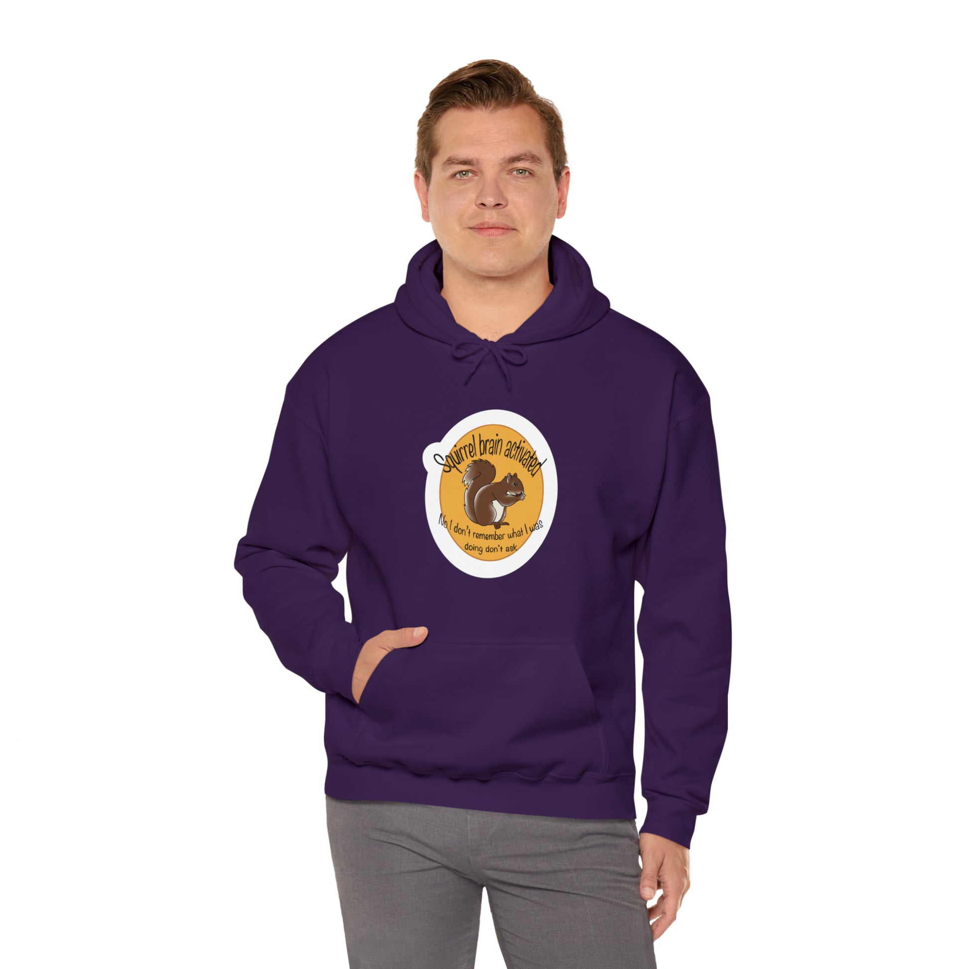 squirrel brain Unisex Heavy Blend™ Hooded Sweatshirt Hoodie Printify   