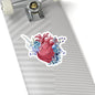 Floral anatomical heart Kiss-Cut Sticker