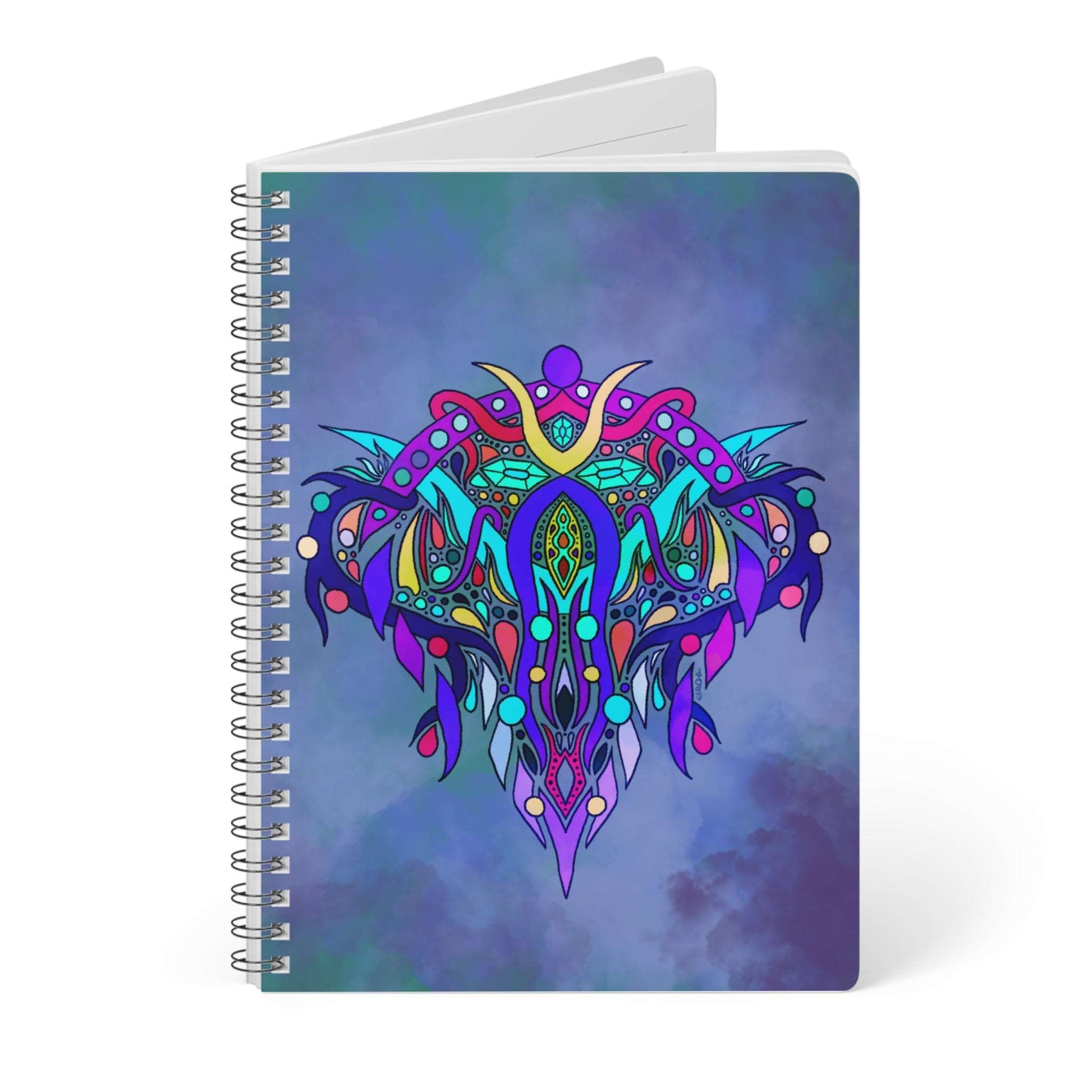 Artsy design Wire bound Softcover Notebook, A5 Paper products Printify   