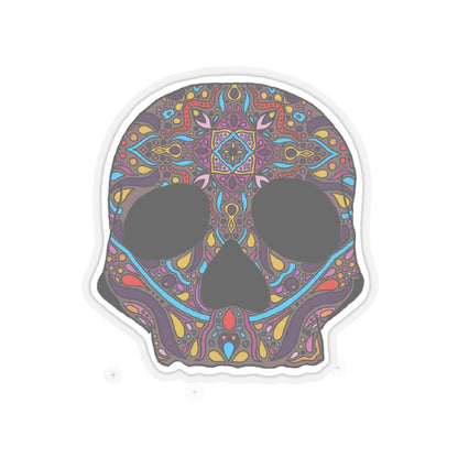 Skull mandala Kiss-Cut Sticker Paper products Printify   