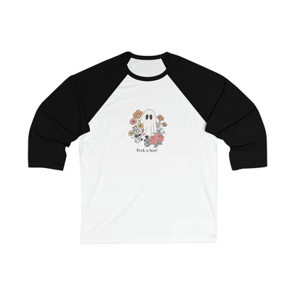 Peek-a-boo Unisex 3\4 Sleeve Baseball Tee Long-sleeve Printify White/ Black S 