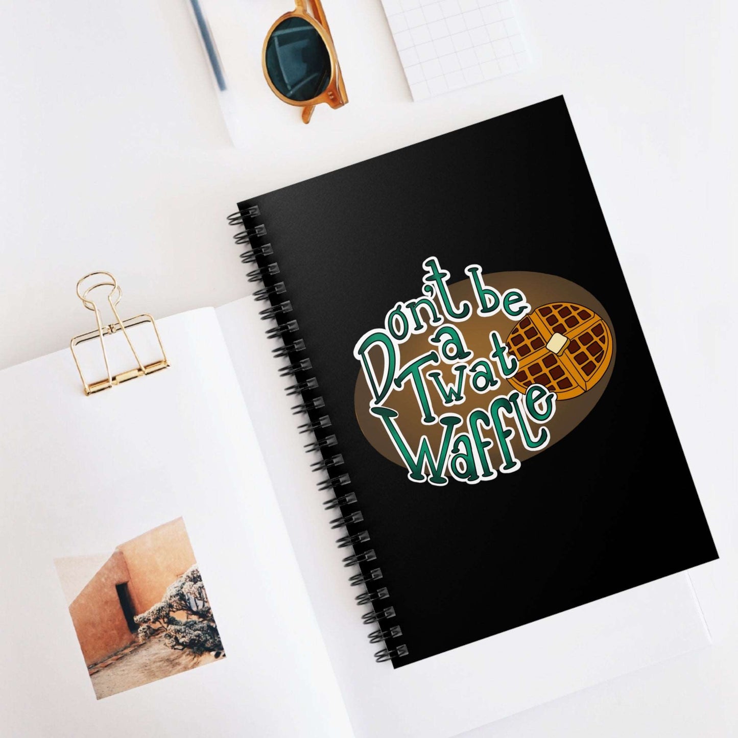 Don't be a twat waffle Spiral Notebook - Ruled Line Paper products Printify One Size  