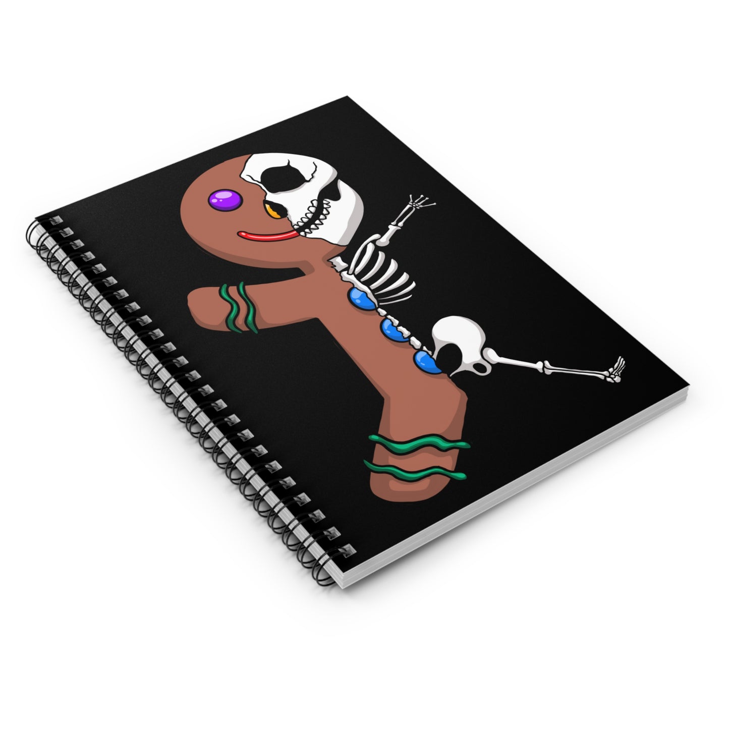 Morbid Gingerbread man Spiral Notebook - Ruled Line Paper products Printify One Size  