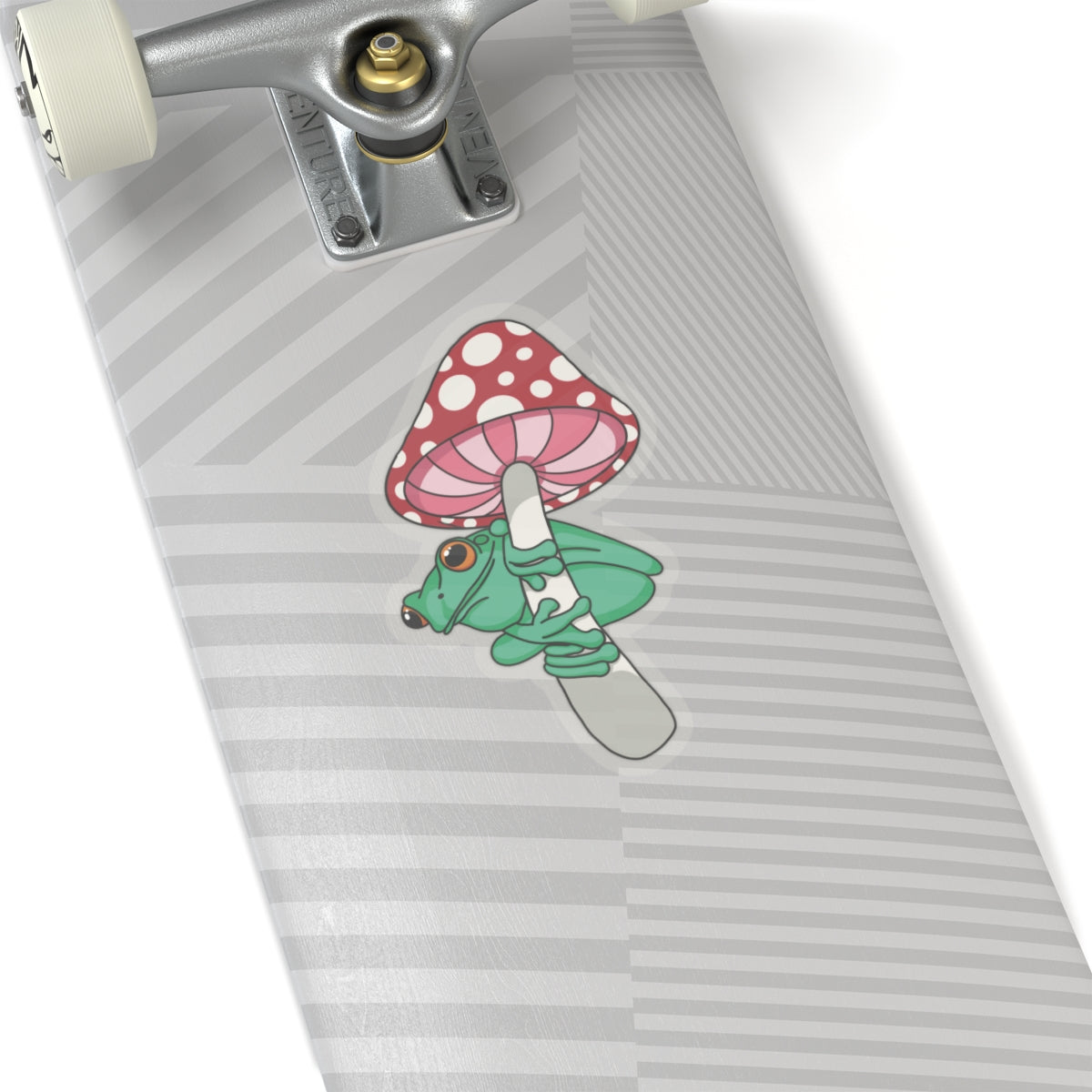 Frog under a toadstool Kiss-Cut Sticker Paper products Printify 6" × 6" Transparent 