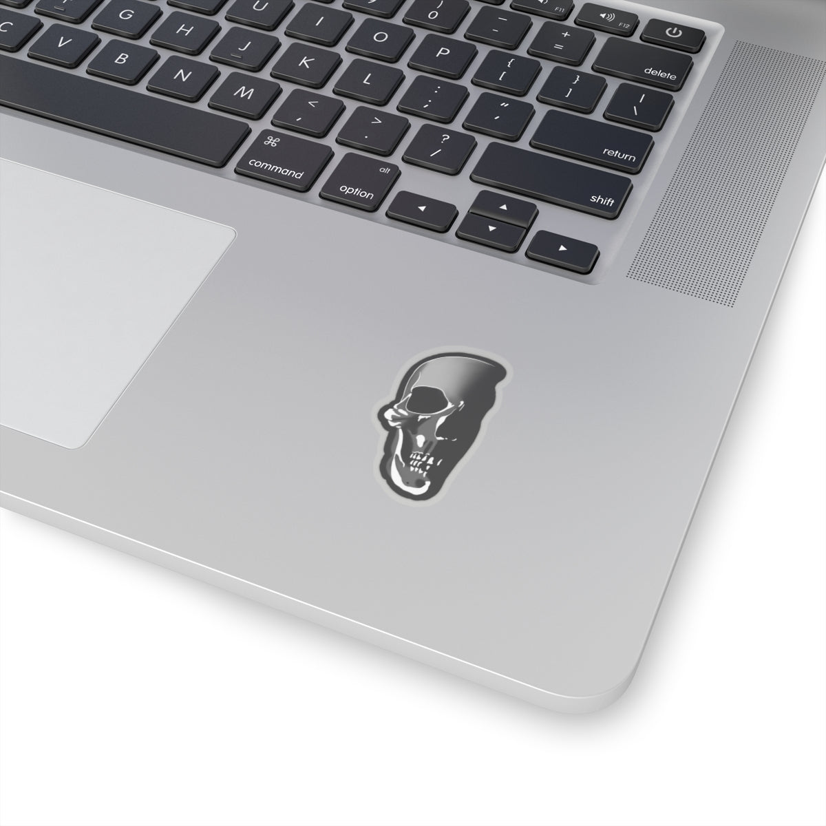 half skull design Kiss-Cut Sticker Paper products Printify 2" × 2" Transparent 