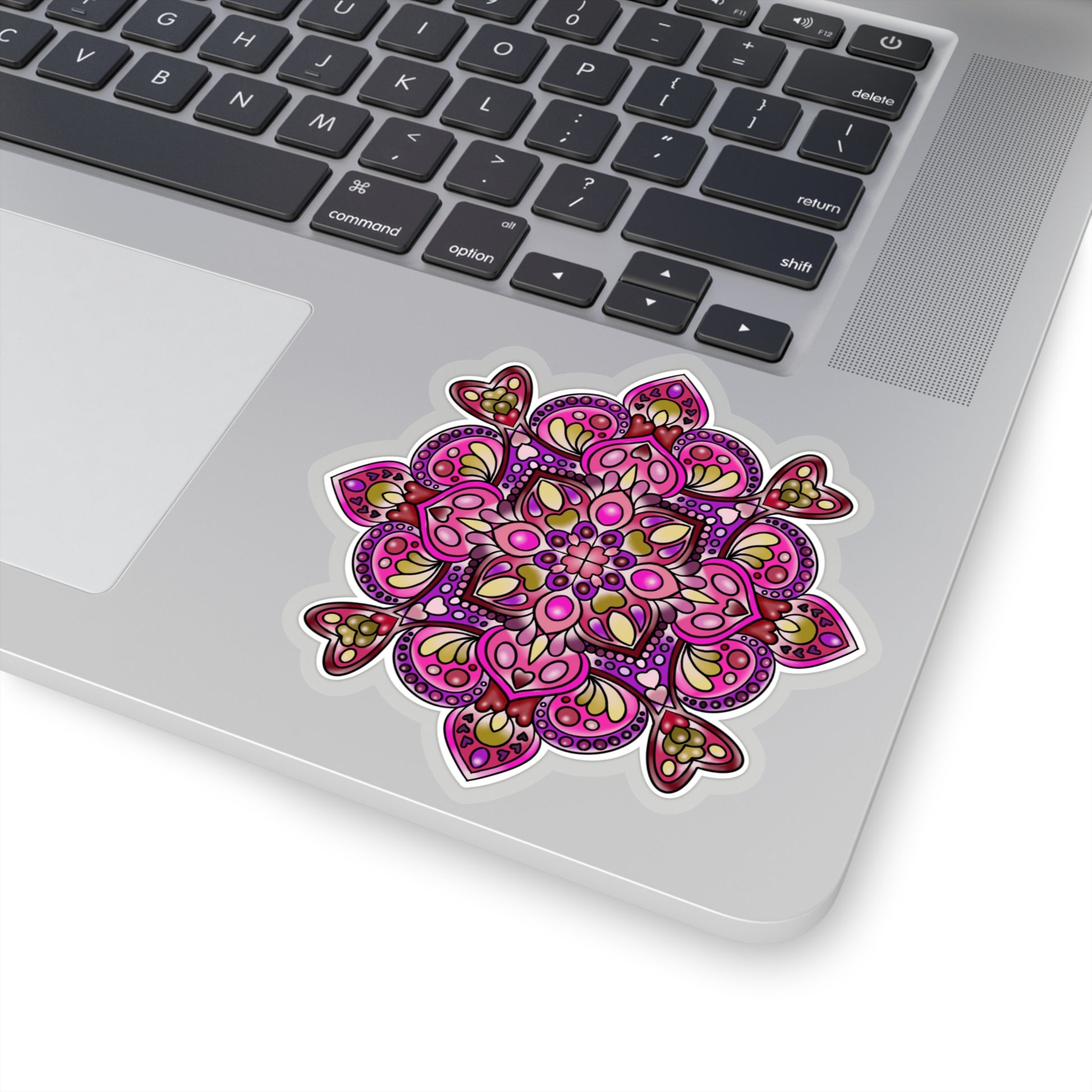 Pink Mandala Kiss-Cut Sticker Paper products Printify   