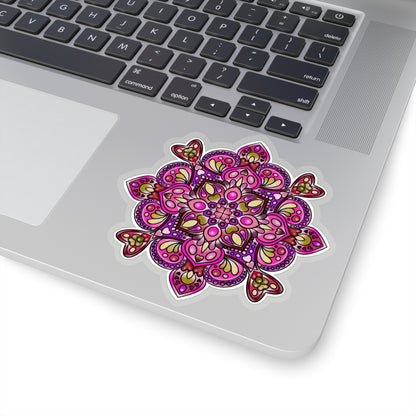 Pink Mandala Kiss-Cut Sticker Paper products Printify   