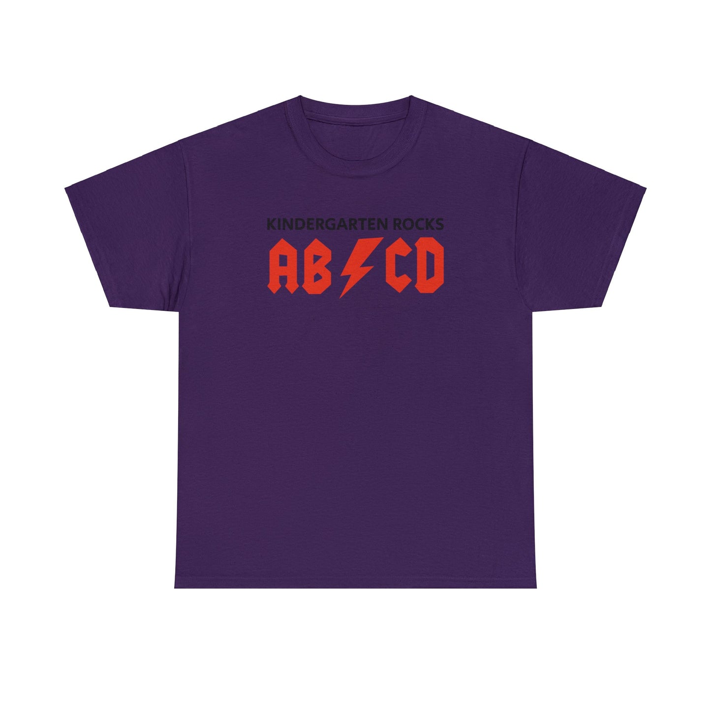 Rocking Kindergarten in Style: "AB/CD Kindergarten Rocks" T-Shirt T-Shirt Printify Purple S 