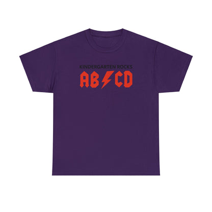 Rocking Kindergarten in Style: "AB/CD Kindergarten Rocks" T-Shirt T-Shirt Printify Purple S 