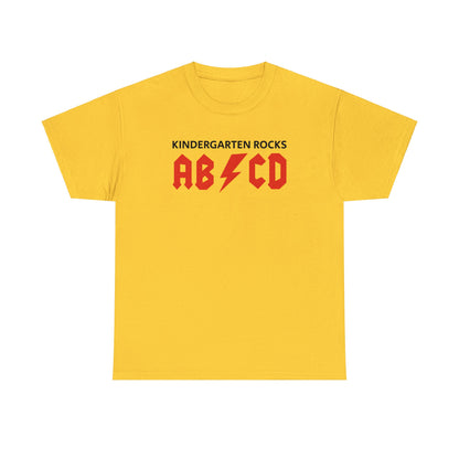 Rocking Kindergarten in Style: "AB/CD Kindergarten Rocks" T-Shirt T-Shirt Printify Daisy S 