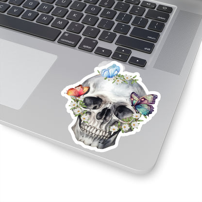 Butterfly and skulls Kiss-Cut Sticker