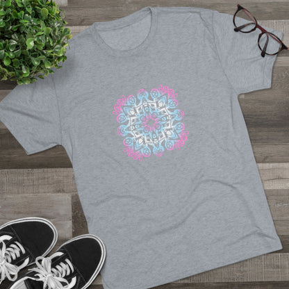 Trans pride Mandala Unisex Tri-Blend Crew Tee T-Shirt Printify   